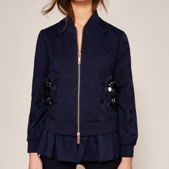 🍒NWT🍒 TED BAKER WILLOWH BOMBER JACKET - Picture 6 of 10